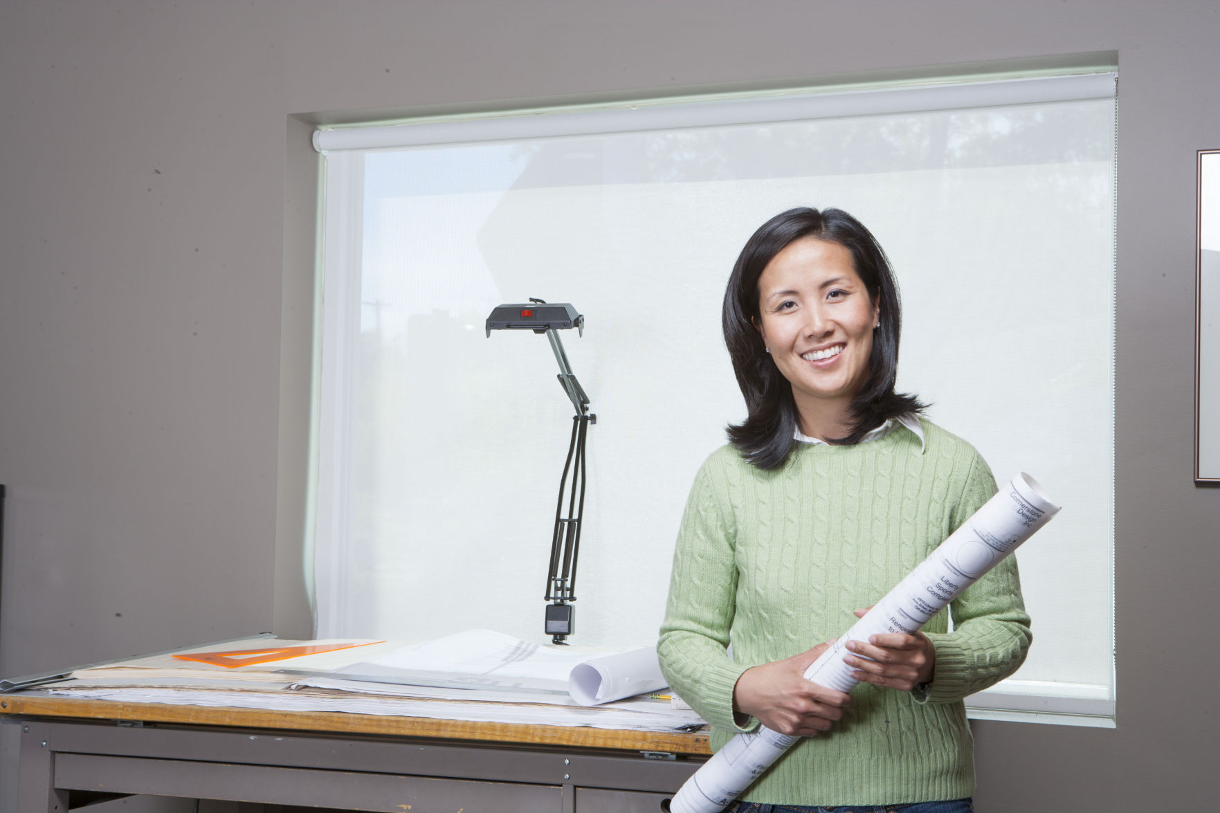 Architect interior designer in office